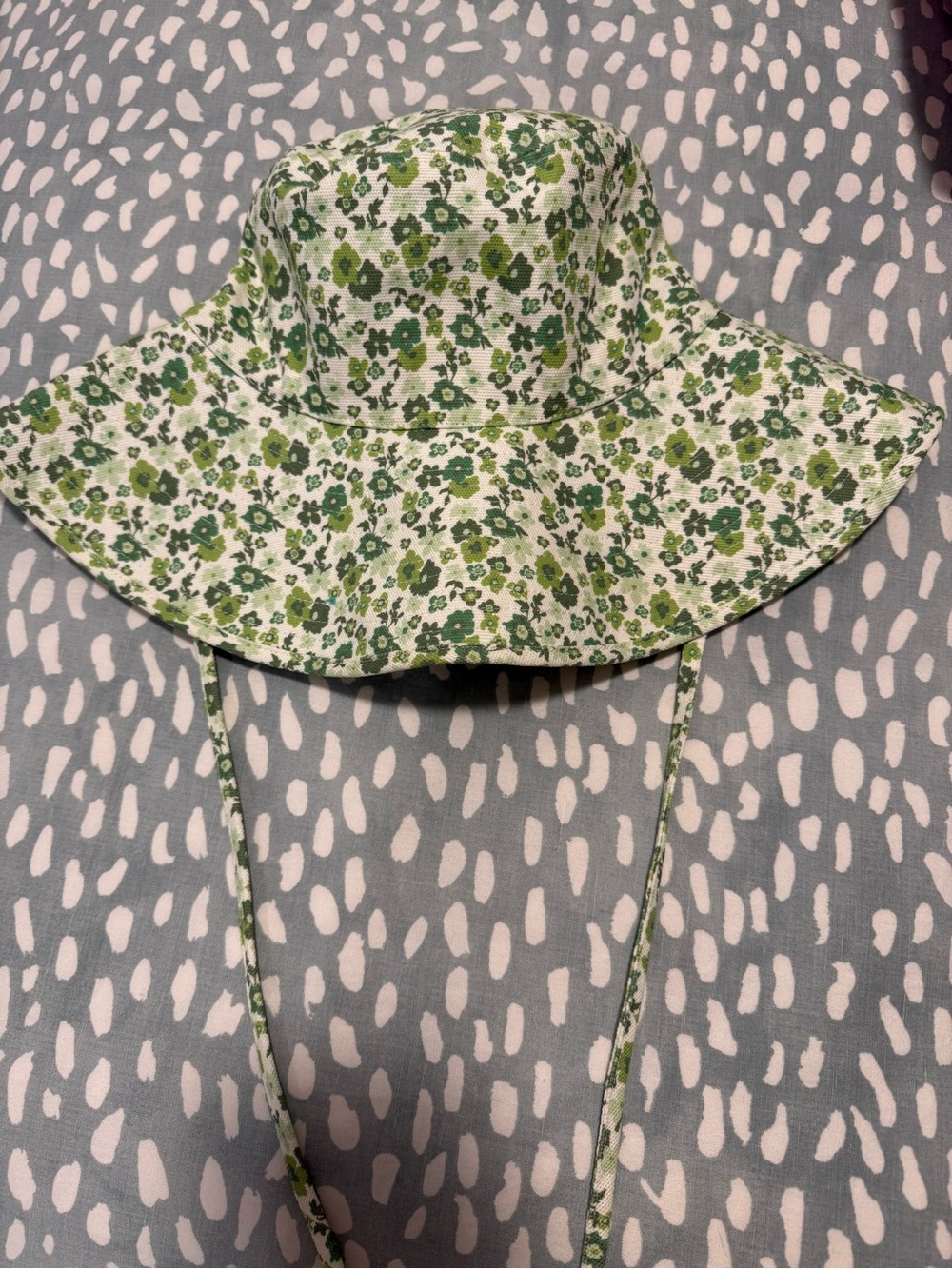 Lack Of Color Green Floral Bucket Hat with Chin Ties